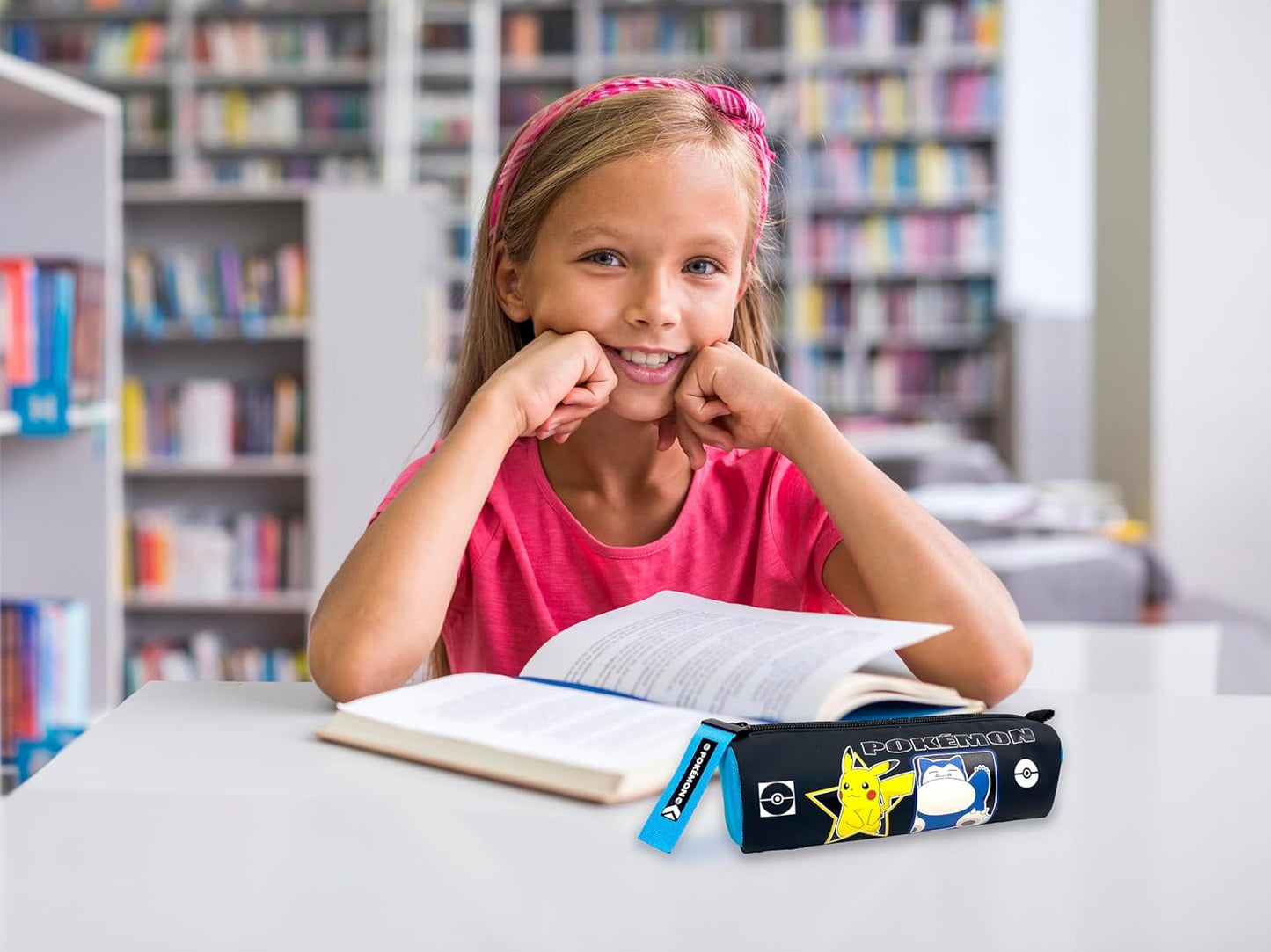 CyP Brands - Pokémon - Cylinder Pencil Case, Pencil Case, School Supplies, Geo, Pencil Case, Black, Official Product, Black/White, Estandar