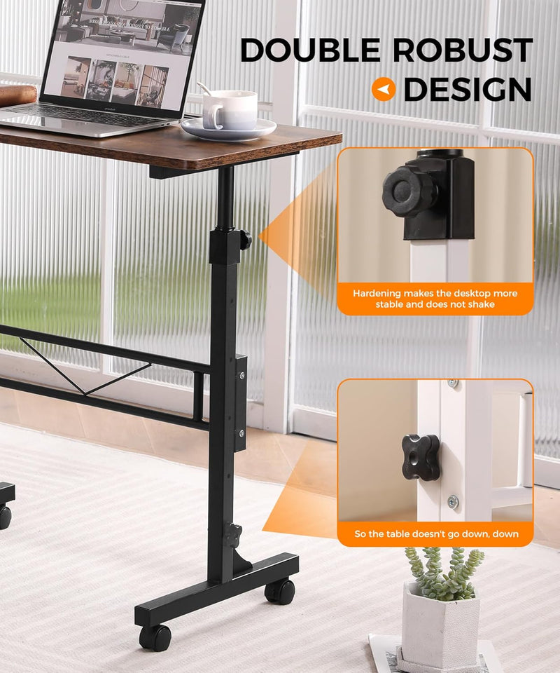 Purilite Select 32-Inch Adjustable Height Mobile Standing Desk