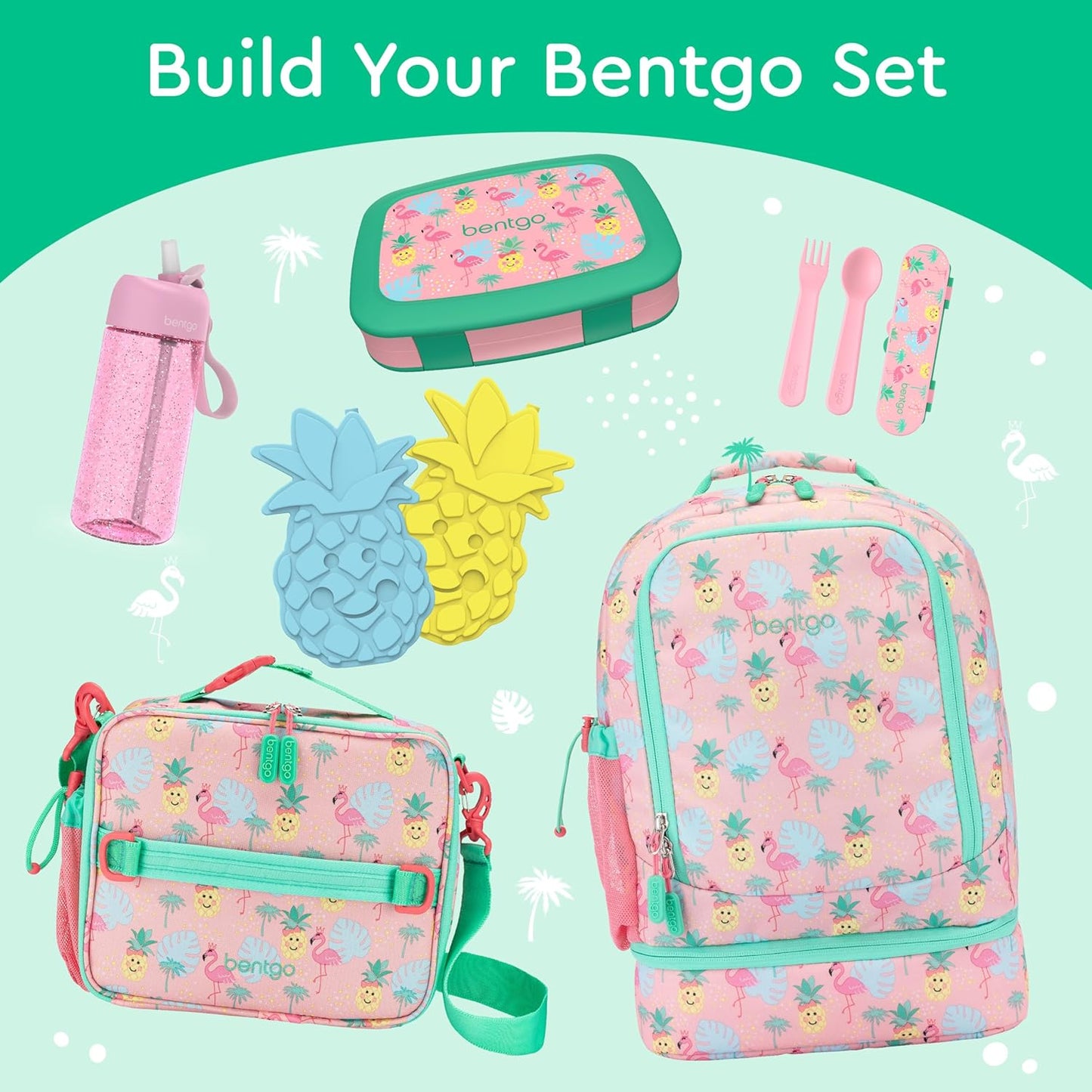 Bentgo Kids Prints (Unicorn) - Leak-Proof, 5-Compartment Bento-Style Kids Lunch Box - Ideal Portion Sizes for Ages 3 to 7 - BPA-Free and Food-Safe Materials