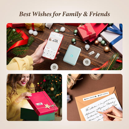 NIIMBOT D110 Mini Label Maker Machine with Tape(Pre-Cut Size 12x40mm), Portable Bluetooth Sticker Printer, Inkless Automatic Feeding One-Touch Custom Printing, Compatible with Phone Only