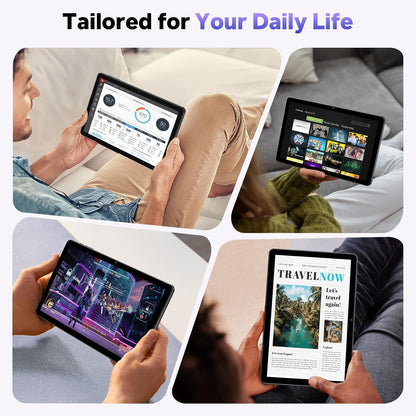 10 Inch Tablet Android 15 Tablets, Octa-Core Tablette Android, 18GB+128GB, 1TB Expand, 1280x800 IPS HD Display, GPS, Widevine L1, 5G+2.4G WiFi, 5MP+8MP Dual Camera, Bluetooth5.4, 6000mAh, Black
