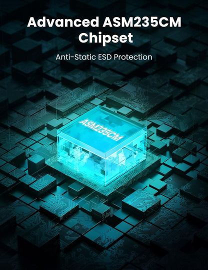 UGREEN USB C Hard Drive Enclosure, Tool-Free 2.5 Inch External SSD Enclosure USB 3.1 Gen 2 Type C to SATA HDD Case Designed for SATA III II I Up to 6TB, Support UASP, Aluminum Case Heatsink