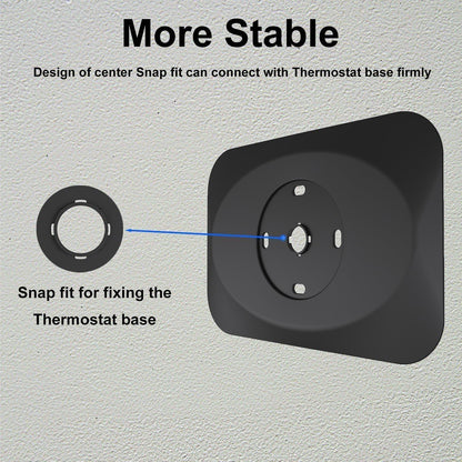 BAOKZZOM Nest Thermostat Wall Plate Cover Replacement Compatible with Google Nest Learning Thermostat (4th Gen), Practical Nest Learning Thermostat 4 Trim Kit, Snap fit Design (Black, 1 Pack)