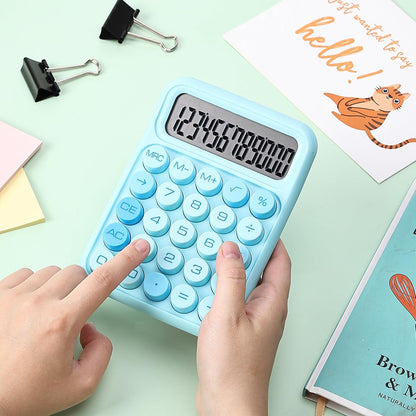 Mr. Pen- Mechanical Switch Calculator, 12 Digits, Large LCD Display, Orange With Big Buttons, Desktop, Cute and Aesthetic Design