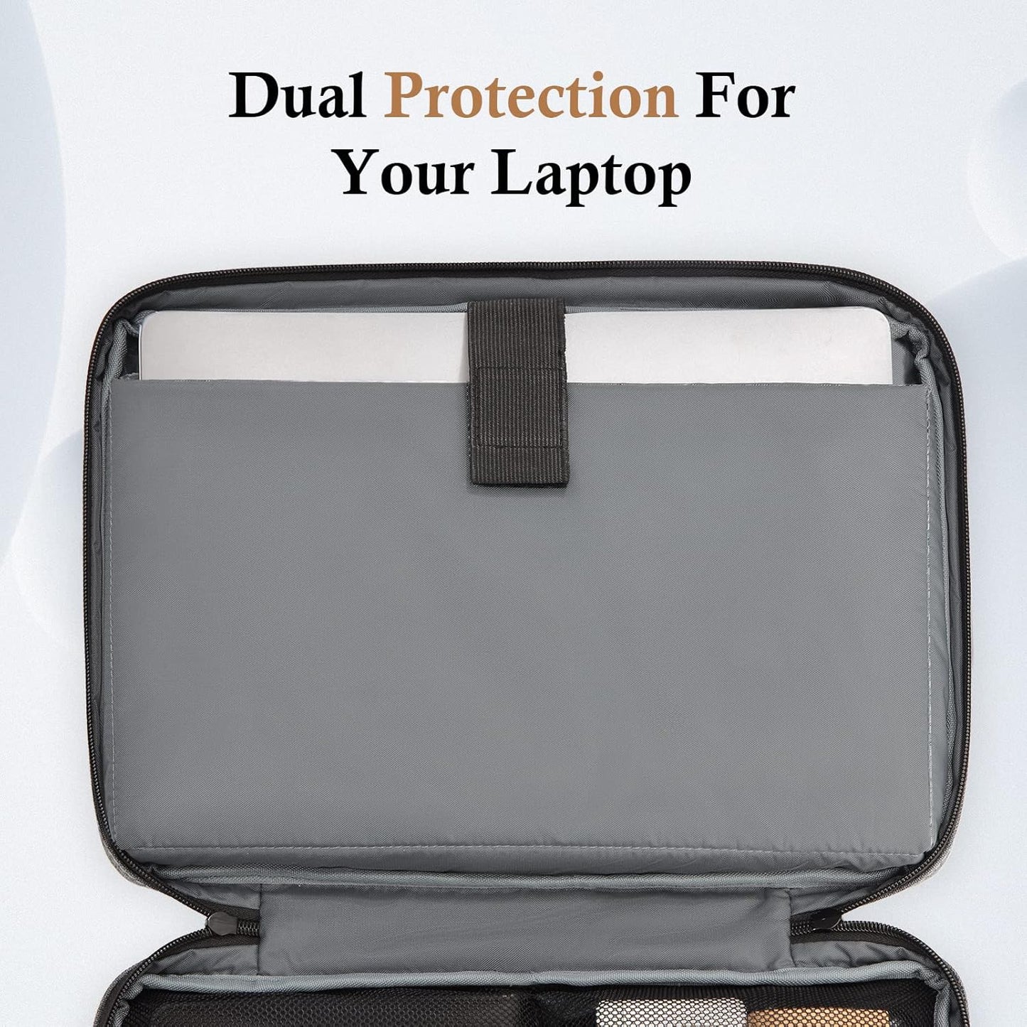 bagasin Laptop Sleeve Case, 15 15.6 16 inch TSA Laptop Sleeve Water Resistant with 4-Layer Protection, Computer Carrying Bag Compatible with MacBook, HP, Dell, Lenovo, Asus Notebook