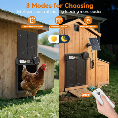 Large Automatic Chicken Coop Door Solar Powered