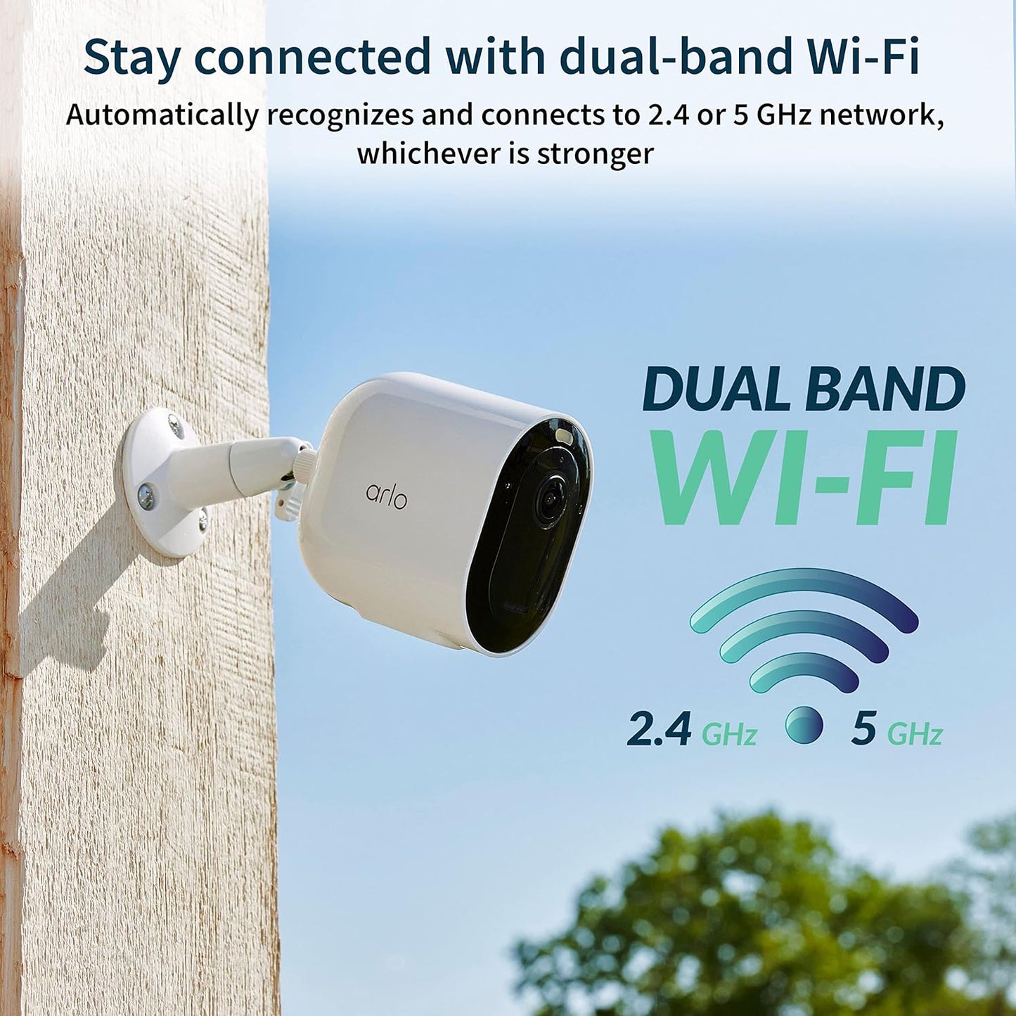 Arlo Pro 5S Spotlight Security Camera 2K HDR | Outdoor | Wire-Free with Spotlight | Dual-Band Wi-Fi Connects to The Strongest Network | 12X Zoom, 2-Way Audio, Color Night Vision, White, 4 Cameras