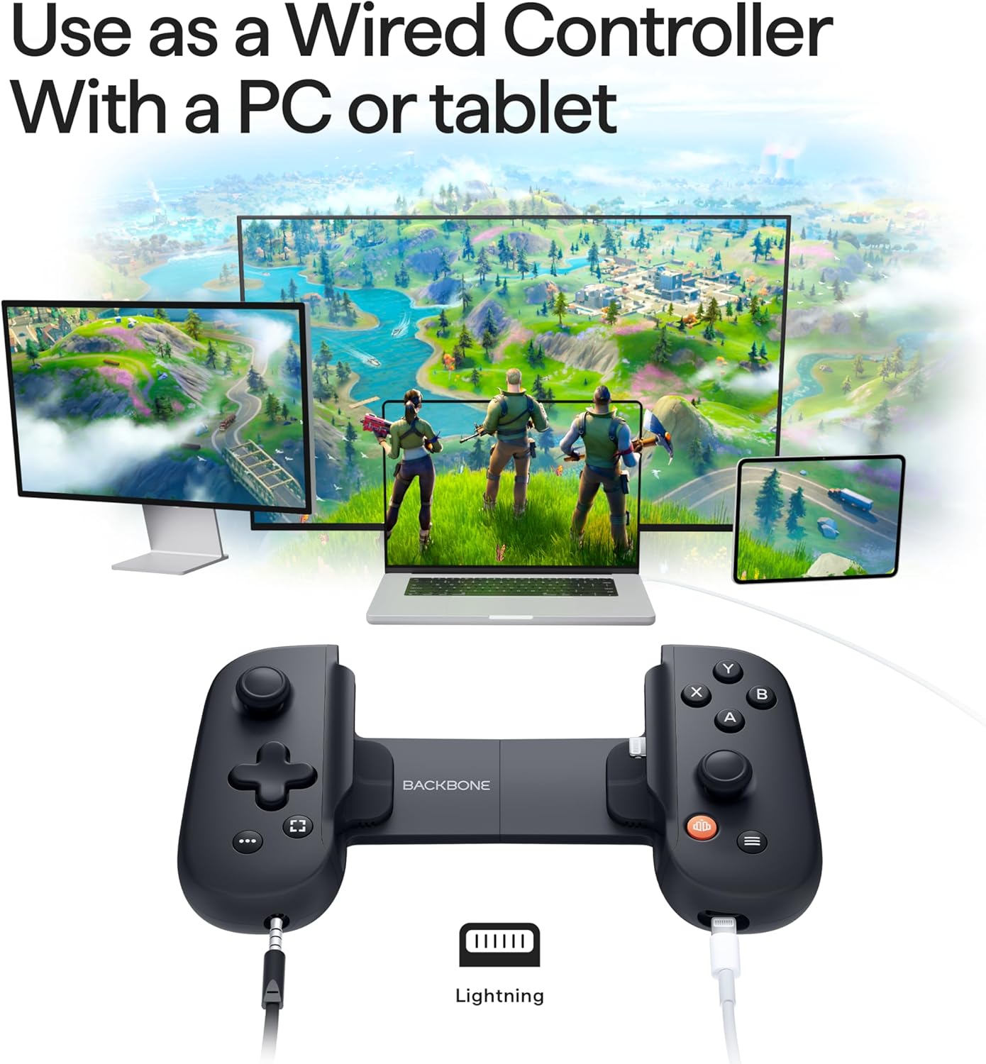 BACKBONE One Mobile Gaming Controller for iPhone (Lightning) - PlayStation Edition - 2nd Gen - Turn Your iPhone into a Gaming Console - Play Xbox, PlayStation & More (3 Months Apple Arcade Included)