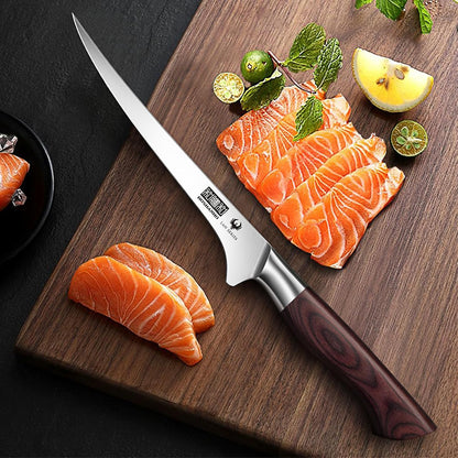 HOSHANHO Fillet Knife 7 Inch, Professional High Carbon Stainless Steel Boning Knife for Meat, Ultra Sharp Japanese Fish Fillet Knife with Ergonomic Wood Handle