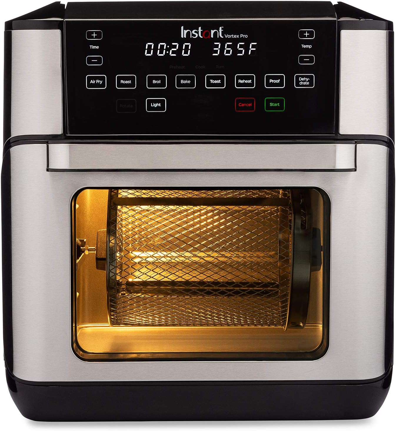 Instant Pot Vortex 6QT Large Air Fryer Oven Combo, Customizable Smart Cooking Programs, Digital Touchscreen, Nonstick and Dishwasher-Safe Basket, Includes Free App with over 1900 Recipes, Black