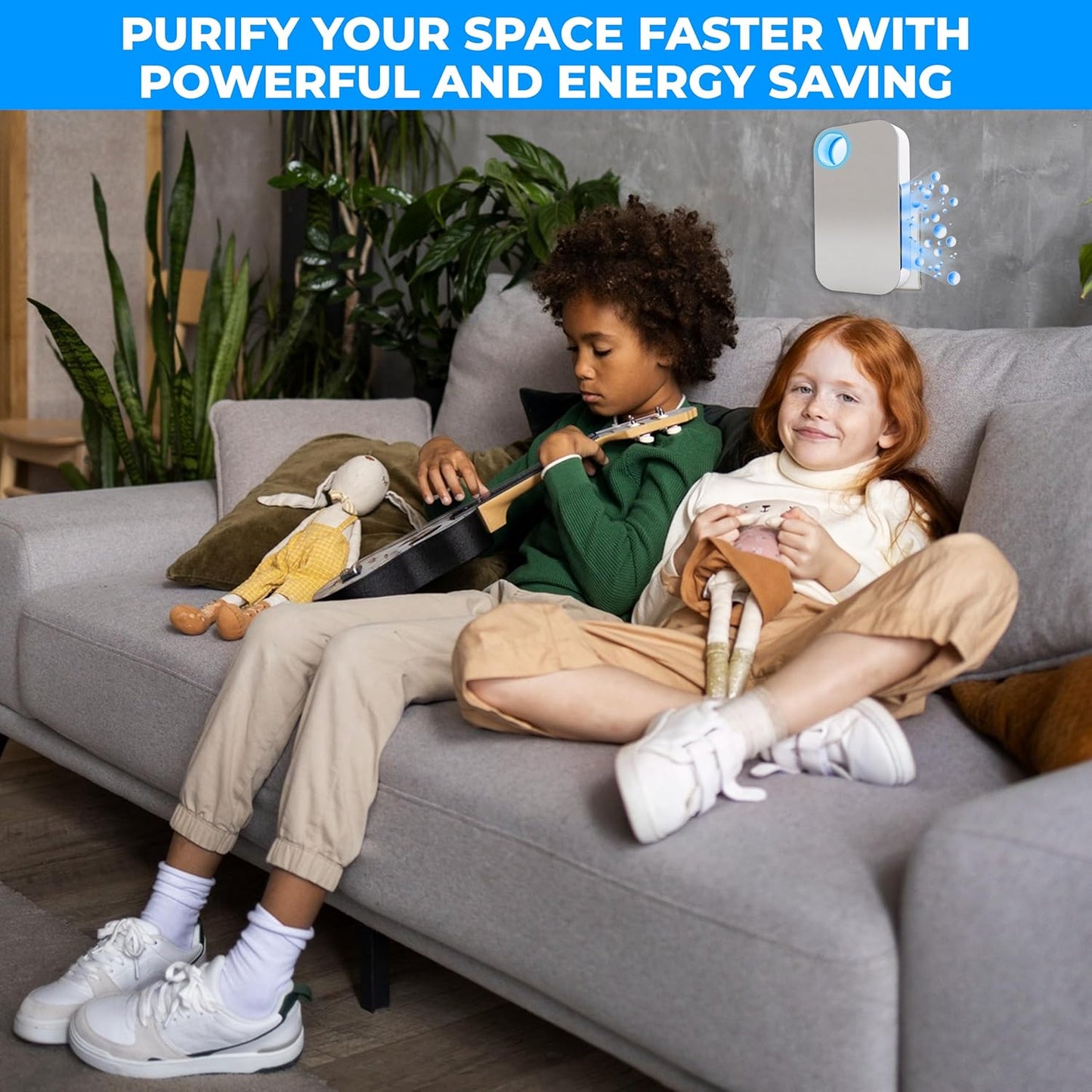Air Purifier Plug In - Mini Negative Ion Generator- Filterless Mobile Ionizer Airs Cleaning - Ionizer Purifier Plug In Home, Office, Allergies, Pets, Smokers - Portable Air Purifiers - Air Cleaners