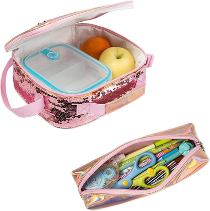 Cute Backpack for Girls School Backpacks with Lunch Box for Elementary