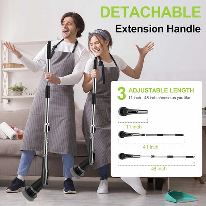 G2 Electric Spin Scrubber - Upgraded 10-in-1 IPX7 Waterproof Shower Cleaner Brush Retractable Handle & 2-Speed for Bathroom, Bathtub, Kitchen, Tile Floors