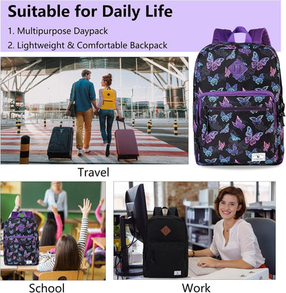 School Backpack for Kids,Lightweight Water Resistant Work Travel Backpack for Women Men Teens VONXURY