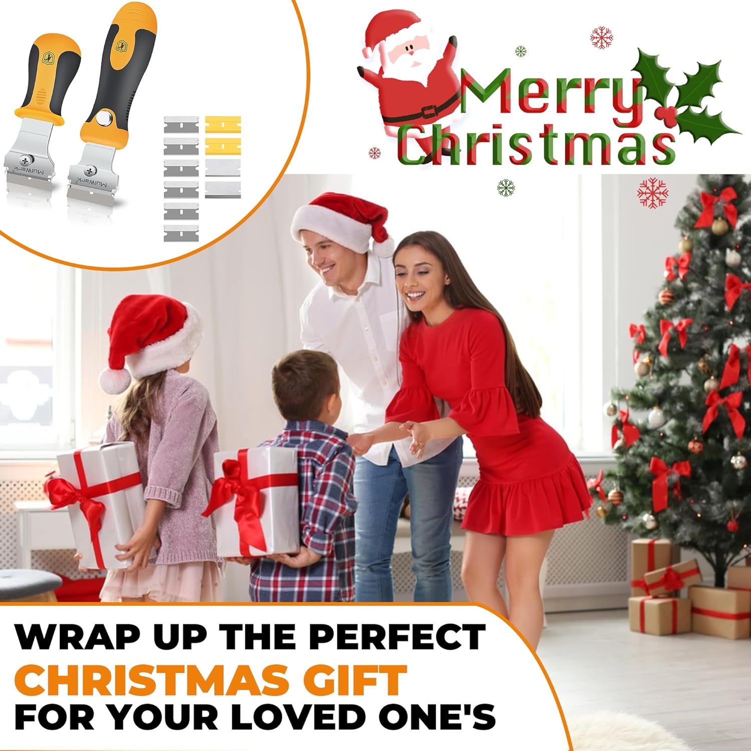 Multi-Purpose Mini Razor Scraper Set with Protective Blade Covers, 12-Piece Cleaning and Scraping Tool Kit for Stickers, Labels, Paint, Caulk and Adhesive Removal, 2 Pack - PuriLite