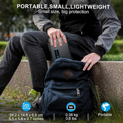 Lekufee Travel Waterproof Hard Case for Gopro Hero 13/12 / 11/10 / 9, Hero 4K, Media Mod, and Other Accessories(Case & Bag Only)