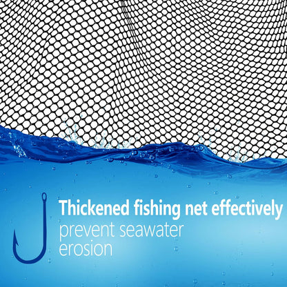 SAN LIKE Fishing Net Telescopic Landing Nets Folding Rubber Fish Net Rubber Coated Landing Net with Adjustable Sturdy Pole Handle for Saltwater Freshwater Bass Trout Fishing Easy Catch & Release