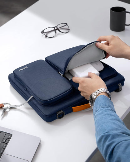 tomtoc 360 Protective Laptop Shoulder Bag for 16-inch MacBook Pro M4/M3/M2/M1 Pro/Max A3403 A3186 A2991 A2485 2024-2019, Water-resistant Sleeve for Dell XPS 15 Surface Book 3 The New Razer Blade 16