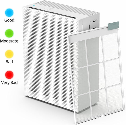 Coway Airmega 150 True HEPA Air Purifier with Air Quality Monitoring, Auto Mode, Filter Indicator, Dove White
