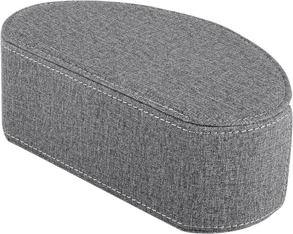 Tv Remote Holder Tray with 5 Compartments,PU Leather Remote Control Holder/Caddy Nightstand Decoration,Placed Media Remote Storage Box/Glasses/Makeup Brush/Office Products/Desktop Organizer (Grey）