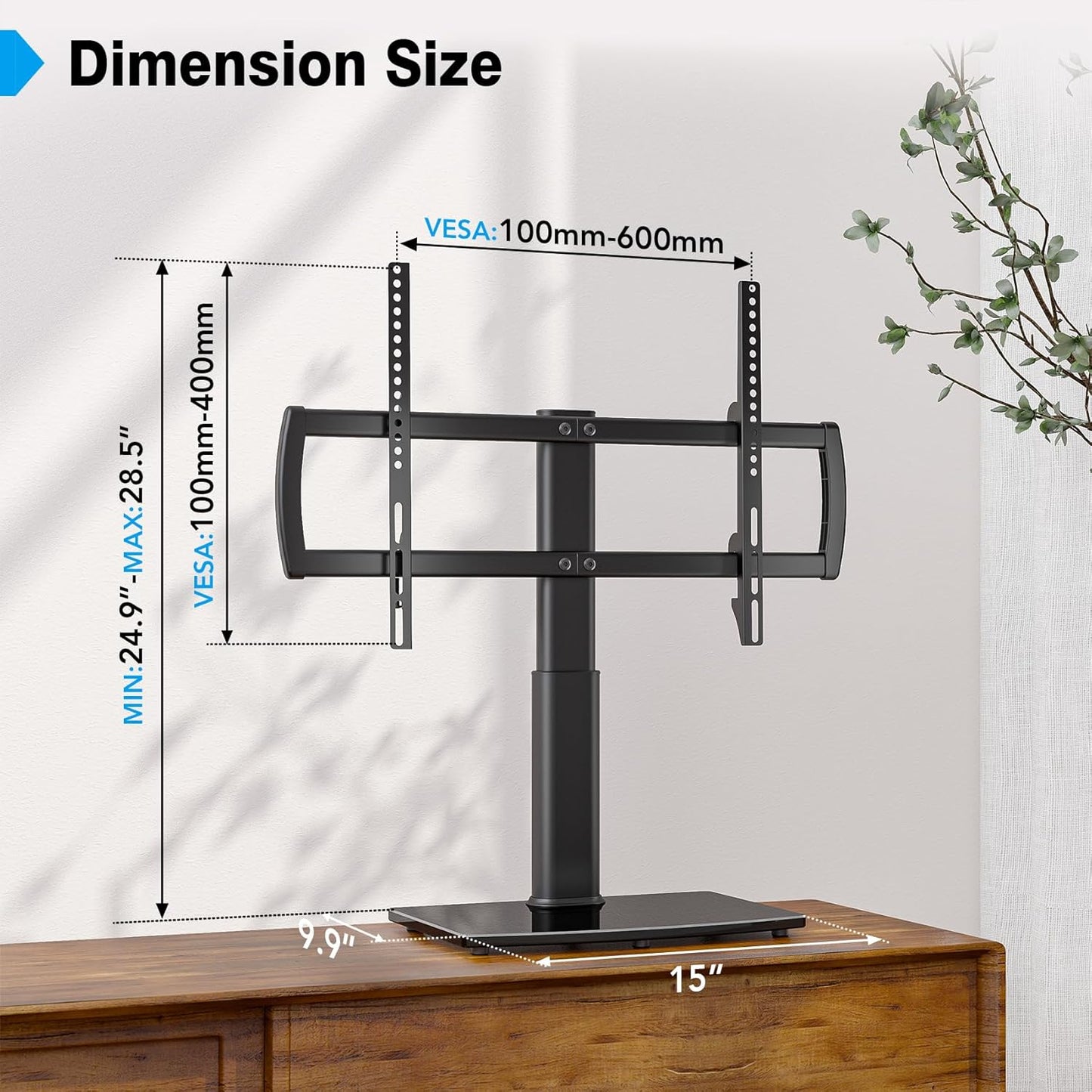 Purilite Select Swivel Tabletop TV Stand (27"–70")