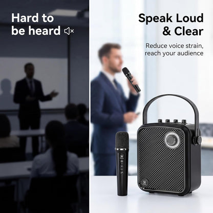 70W Voice Amplifier with UHF Wireless Handheld Microphone & Bluetooth 5.3