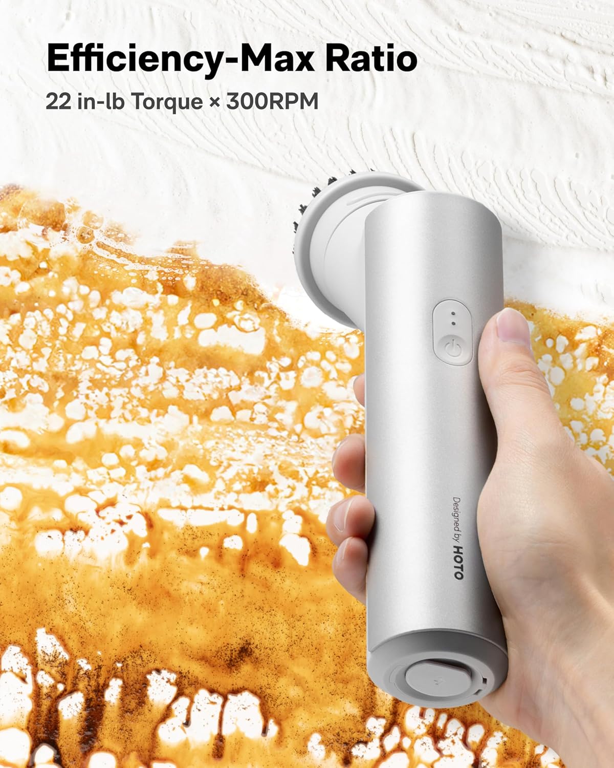 Electric Spin Scrubber for Kitchen and Bathroom | IPX7 Waterproof Power Scrubber | Cordless Rechargeable Cleaning Brush | Tile Sink and Shower Scrubber | Multi-Purpose Dish and Surface Cleaner - PuriLite