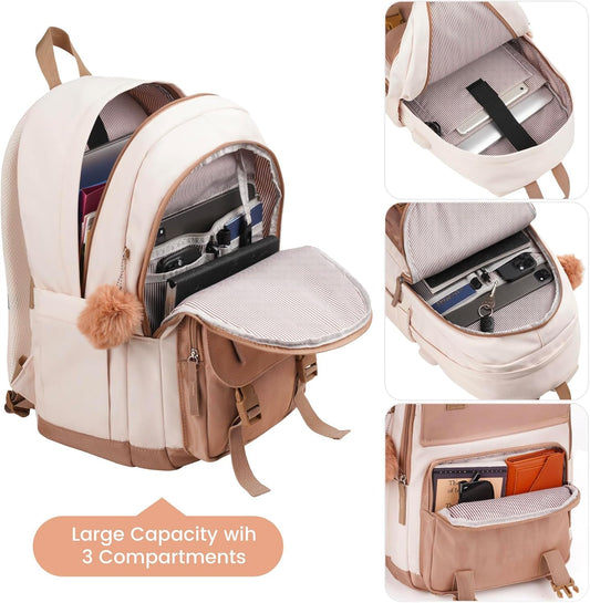 MOMUVO Backpacks for Teen Girls Women,School Backpack Cute College Laptop Backpack Bookbag for Students - PuriLite