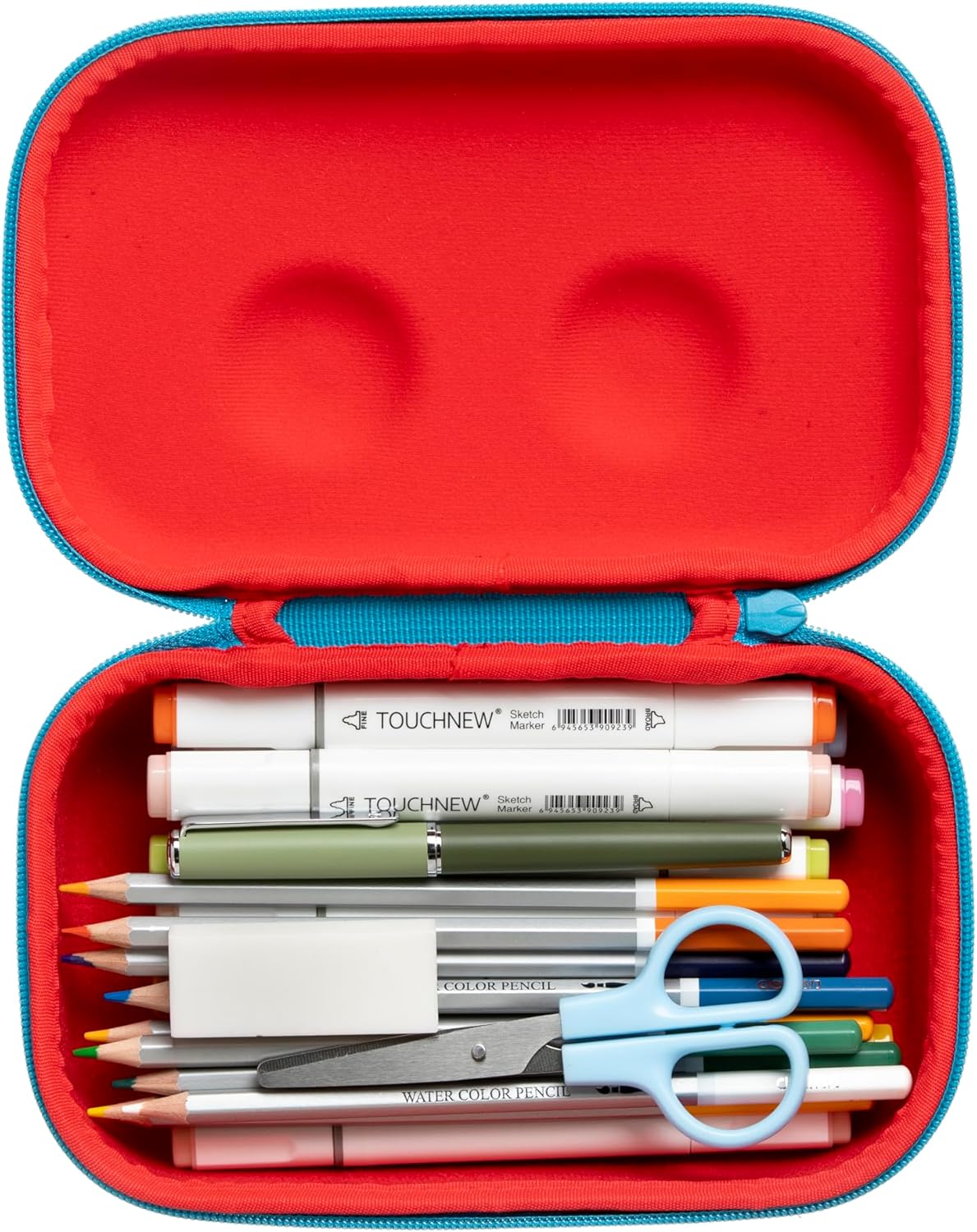 ZIPIT Beast Pencil Box for Kids | Pencil Case for School | Organizer Pencil Bag | Large Capacity Pencil Pouch (Red)