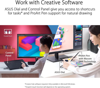 ASUS ProArt Display 27” 1440P Professional Monitor (PA278CGV) - IPS, QHD (2560 x 1440), 144Hz, 95% DCI-P3, ΔE < 2, Calman Verified, USB-C PD 90W, FreeSync Premium, DisplayHDR 400, Height Adjustable