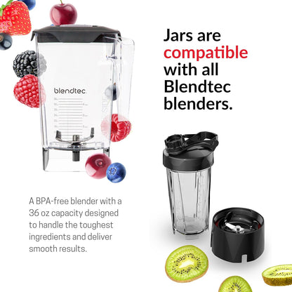Blendtec Professional 800 - Blender with WildSide+ Jar (90 oz) - Smoothies & Frozen Drinks - Quietest Professional-Grade - 11-Speed Slider - Black