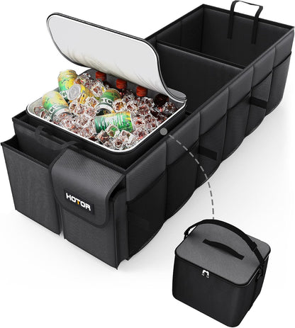 HOTOR Car Trunk Organizer for SUV - Car Organizer with Removable Cooler Bag