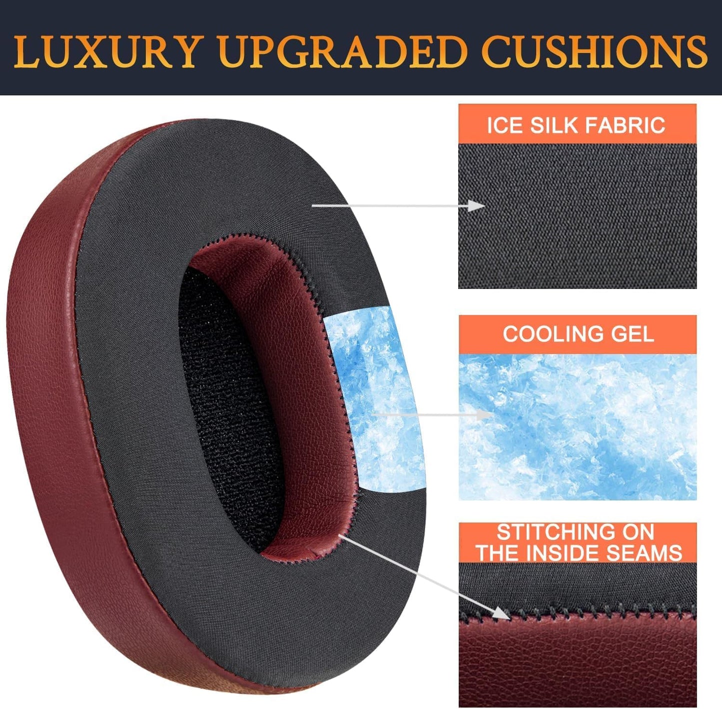 SOULWIT Replacement Earpads for Skullcandy Hesh 3/ANC/Evo & Crusher Wireless/ANC/Evo & Venue ANC Over-Ear Headphones, Ear Pads Cushions with Noise Isolation Foam - Hesh3 PL Black