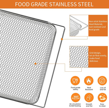 GWY Air Fryer Basket for BOV860BSS Smart Oven Air Fryer and Convection Oven Breville BOV845BSS Smart Oven Pro Countertop Oven,14.1"D x 11.1"W x 1"H Toaster Oven Baskets Accessories Replacement Parts