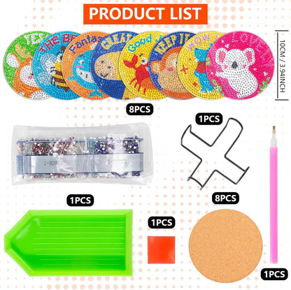 Purilite Select Cat Diamond Art Coasters Kit