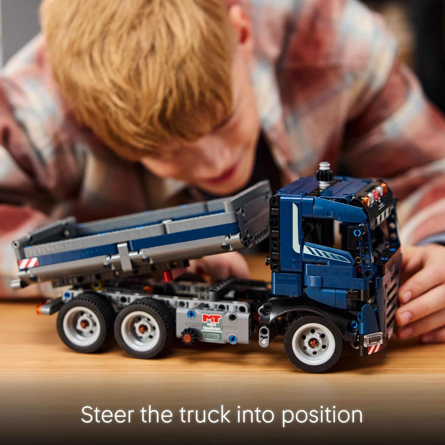 Tipping Dump Truck Building Toy | Construction Truck Model Kit | Engineering Vehicle Playset | Interlocking Building Blocks | Kids Construction Toy - PuriLite