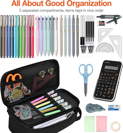 Beaulyn Gamer Pencil Case for Boys - Large Pencil Bag with Compartment, Portable Zipper Gaming Pen Pouch Pencil Box Organizer for School Boy Kids