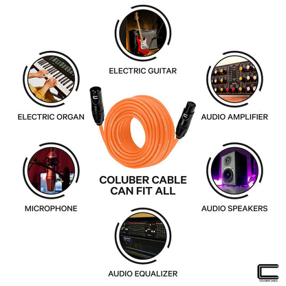 Balanced XLR Cable Male to Female - 6 Feet Pink - Pro 3-Pin Microphone Connector for Powered Speakers, Audio Interface or Mixer for Live Performance & Recording