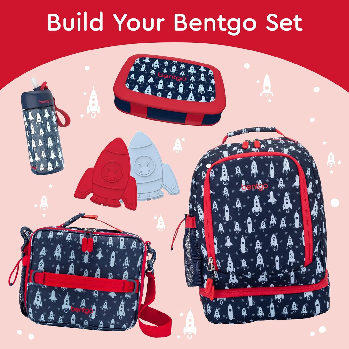 Bentgo Kids Prints (Unicorn) - Leak-Proof, 5-Compartment Bento-Style Kids Lunch Box - Ideal Portion Sizes for Ages 3 to 7 - BPA-Free and Food-Safe Materials
