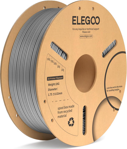 ELEGOO PLA+ Filament 1.75mm Black 4KG, PLA Plus 3D Printer Filament, Dimensional Accuracy +/- 0.02 mm, Tough & High Strength, Fit for Most FDM Printers(1KG/Spool, 2.2 lbs)