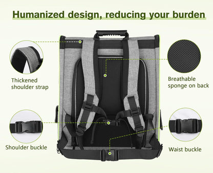 Pecute Pet Carrier Backpack, Dog Carrier Backpack Expandable with Breathable Mesh for Pets ＜6kg, Pet Backpack Carrier for Hiking Travel Camping Outdoor