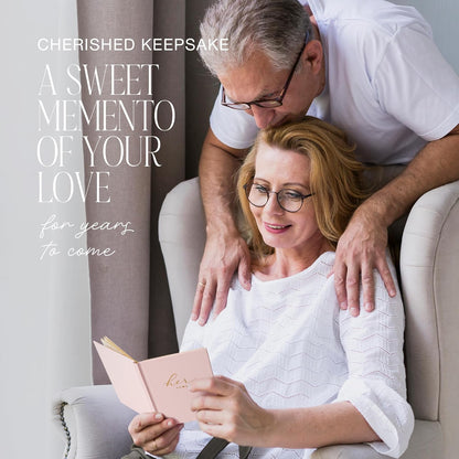 Wedding Vow Books His and Hers – Perfectly Sized, Hardcover Vow Booklets with Gold Foil Lettering – Vows Book Her & Him, Wedding Essentials Idea, Wedding Registry Gifts (Black Ivory, Gold)