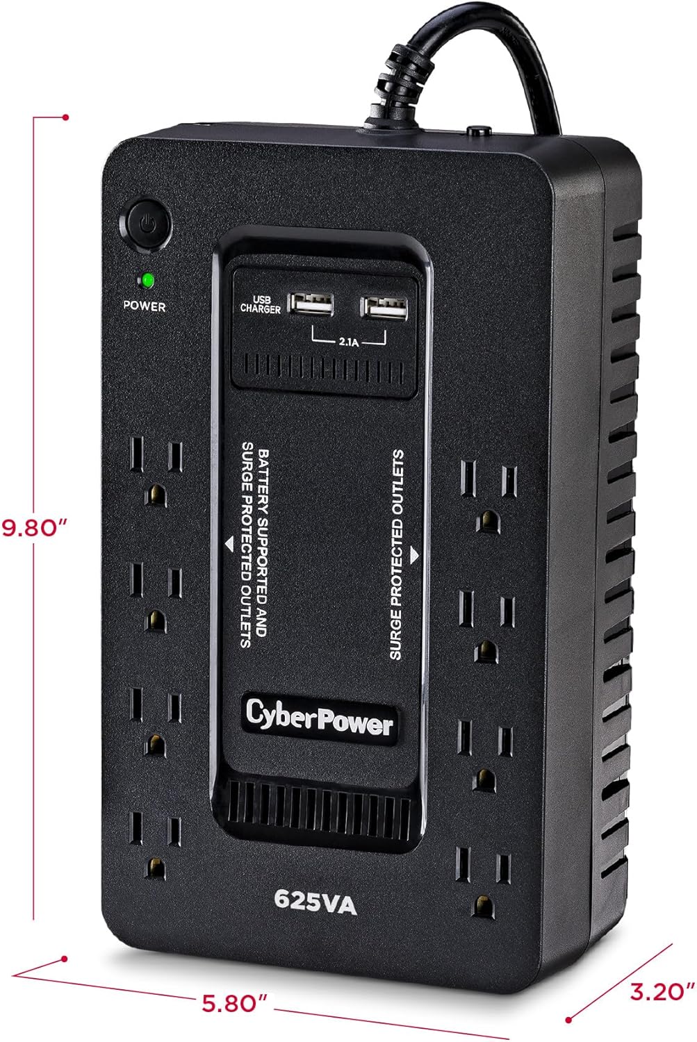 CyberPower ST425 Standby UPS System, 425VA/260W, 8 Outlets, Compact