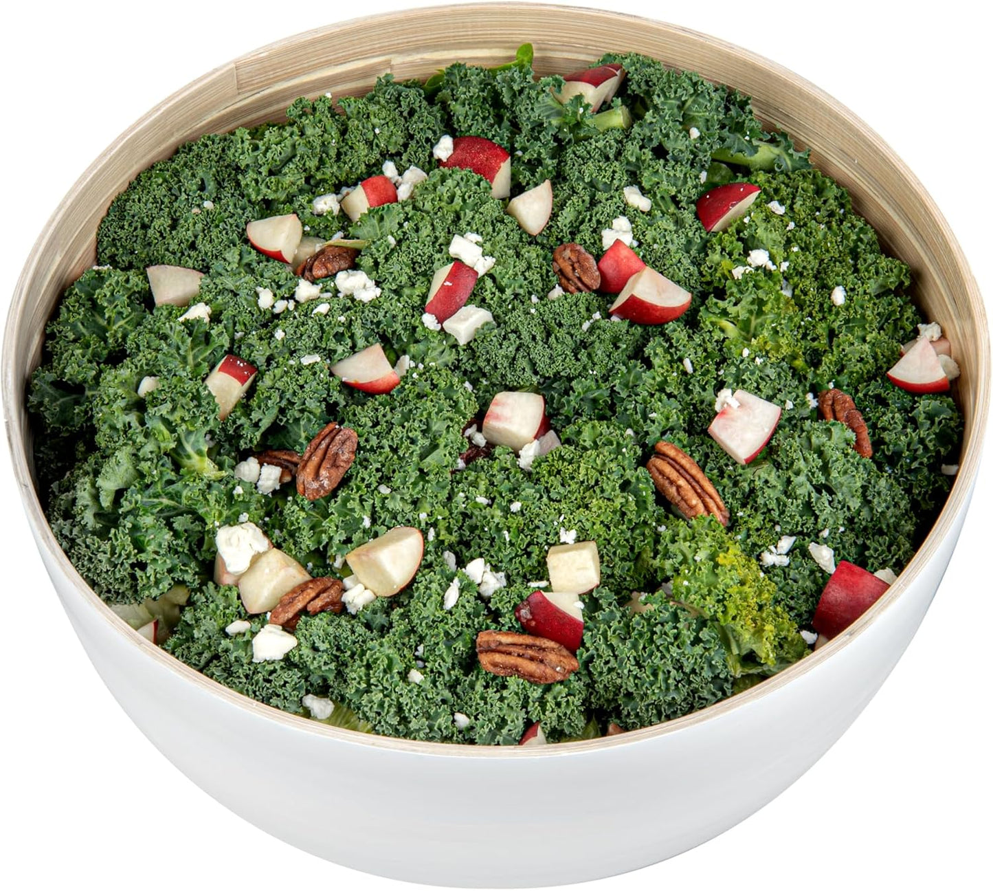 Restaurantware-Bambuddha 15 Ounce Small Salad Bowl, 1 Heavy-Duty Round Salad Bowl - Sustainable, Reusable, Black Bamboo Serving Dish, for Serving Salads, Fruits, and Appetizers