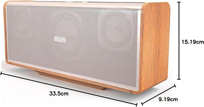 DOSS SoundBox Ultra Bluetooth Speaker with 2.1 Sound Channel Audio, 80W Superior Sound with Deep Bass, Two DSP Technologies, 18H Playtime, BT 5.3, Wireless for Home, Office, Bedroom-Gold