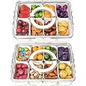 Pure Future 2-Pack Snackle Box Containers with Handles - Divided Serving Tray with Lids, 8 Compartments Charcuterie Box for Travel, Movie Nights & Parties (Hand Wash Only)
