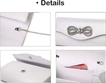 MUDUO Elegant Glitter Evening Bag Clutch Purses for Women Cocktail Party Wedding Bling Sequin Handbag Clutches