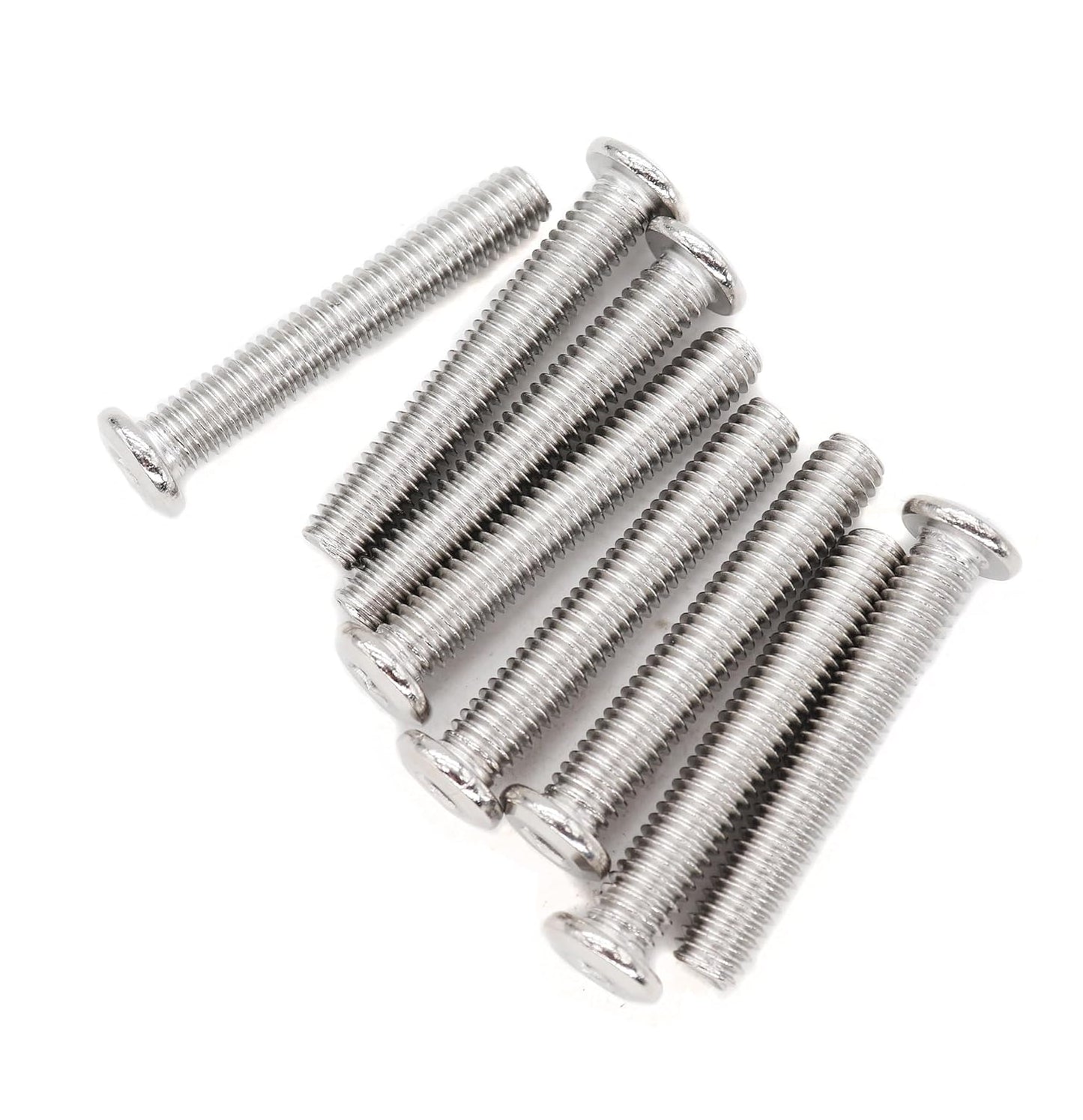 binifiMux 4pcs M10-1.25 x 70mm Serrated Flanged Hex Bolts Flange Hexagon Screws, Stainless Steel 18-8 (304), Plain Finish, DIN 6921