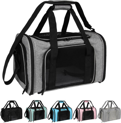 Top tasta Dog Cat Carrier Pet Carriers for Small Medium Large Cats Dogs Carrier Soft Sided Small Puppy Dog Carrier Portable Foldable Airline Approved Dog Cat Travel Carrier Grey Medium