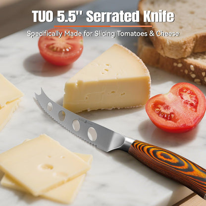 TUO Boning Knife - Razor Sharp Fillet Knife - High Carbon German Stainless Steel Kitchen Cutlery - Pakkawood Handle - Luxurious Gift Box Included - 7 inch - Fiery Phoenix Series
